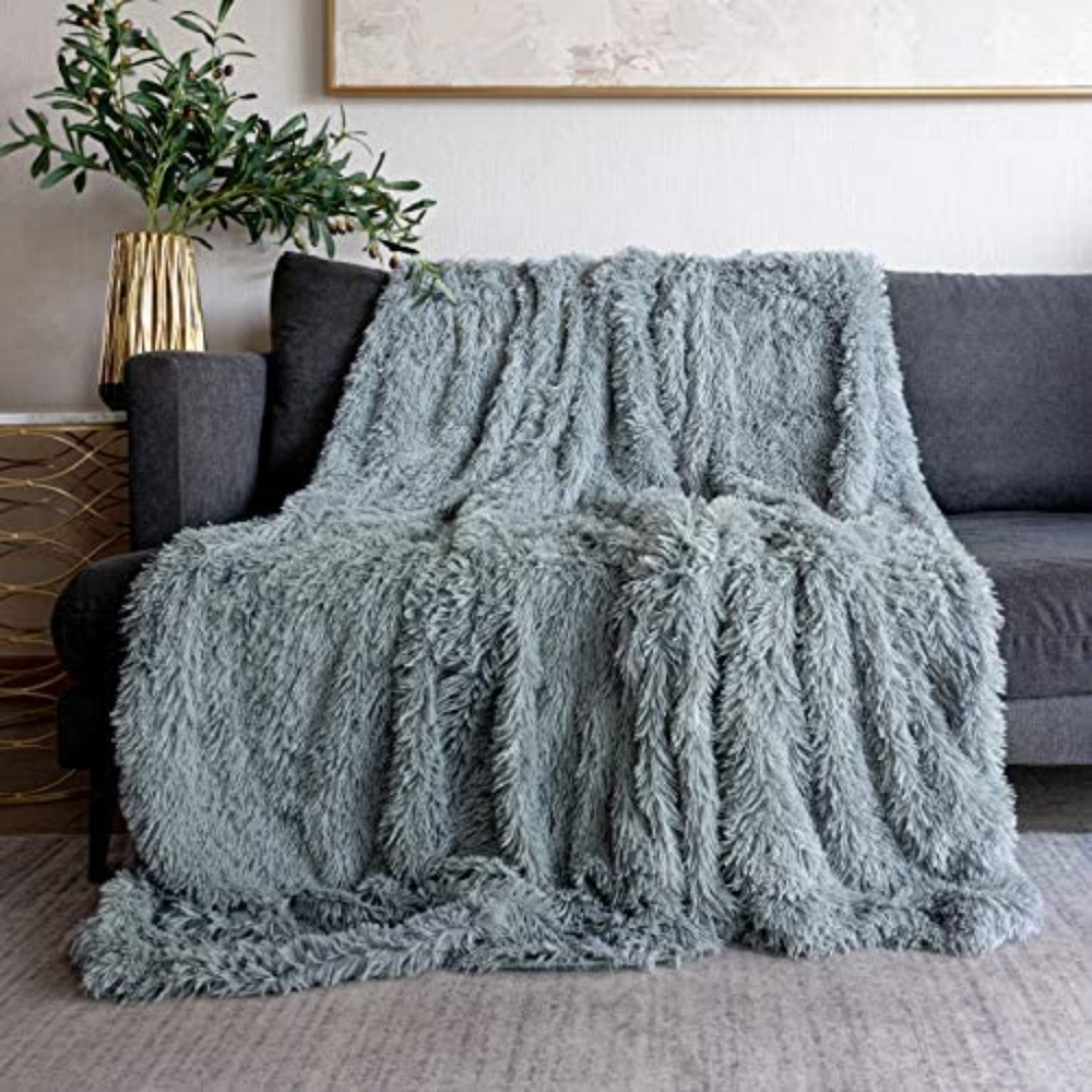 Throw Blankets for Bed,Solid White Fluffy